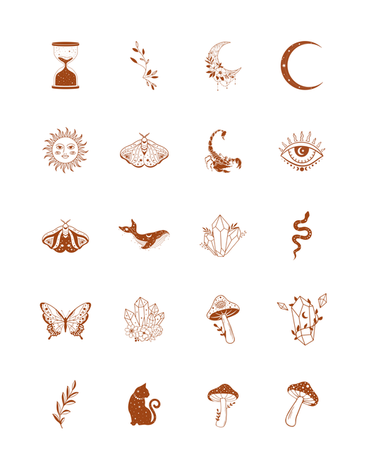 PCC 2141 BOHO CELESTIAL LINES Transfer Paper | THE CHARM BAR