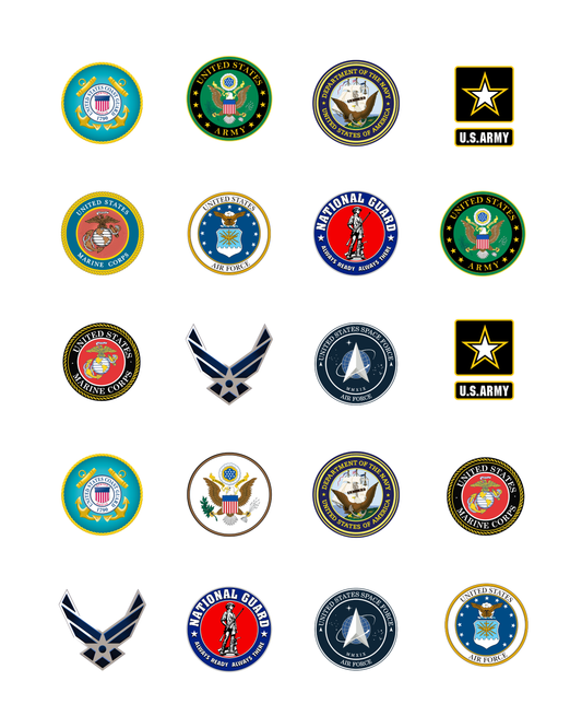 PCC 2142 MILITARY EMBLEMS Transfer Paper | THE CHARM BAR