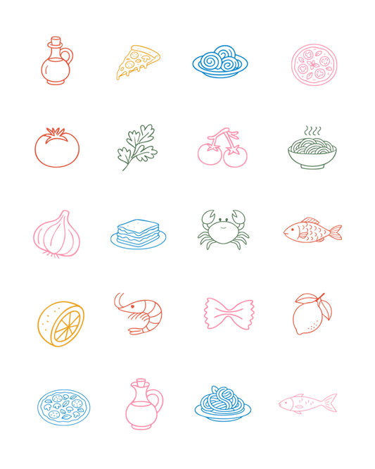 PCC 2146 COLORFUL SEAFOOD Transfer Paper | THE CHARM BAR