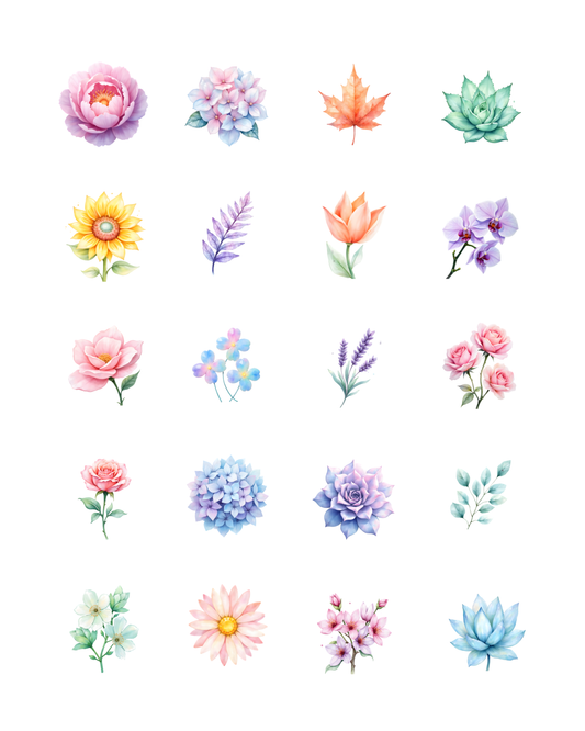 PCC 2153 PASTEL FLORALS Transfer Paper | THE CHARM BAR