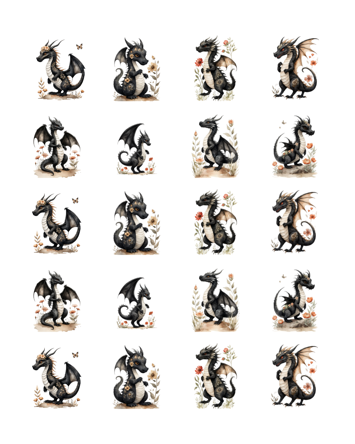 PCC 2293 BLACK DRAGONS Transfer Paper | THE CHARM BAR