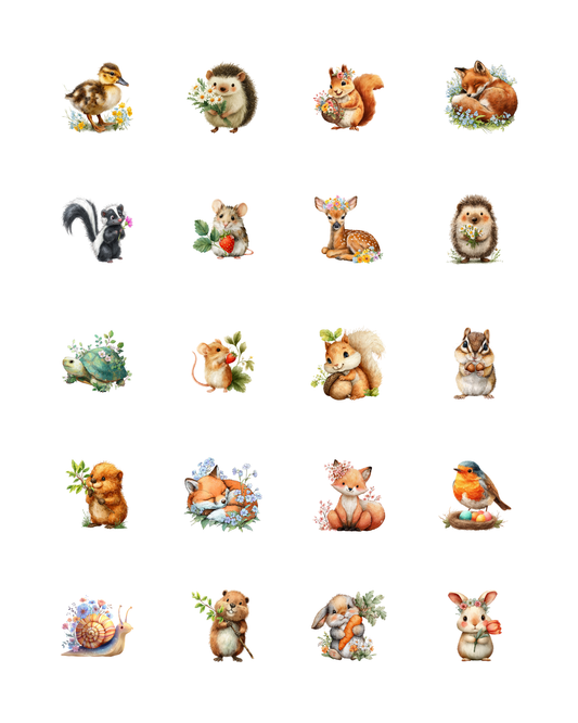 PCC 2303 WOODLAND FRIENDS Transfer Paper | THE CHARM BAR