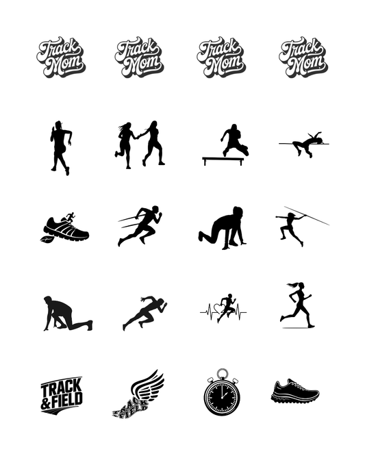 PCC 2312 TRACK & FIELD RUNNING Transfer Paper | THE CHARM BAR