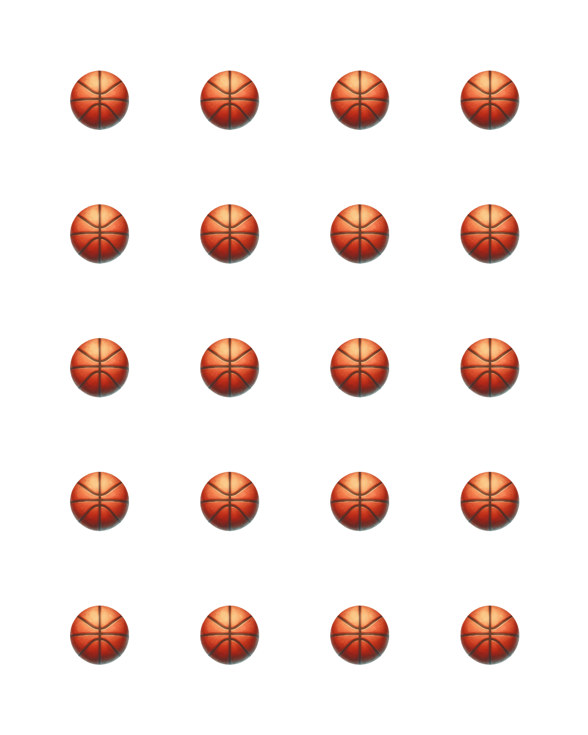 PCC 2316 BASKETBALLS Transfer Paper | THE CHARM BAR