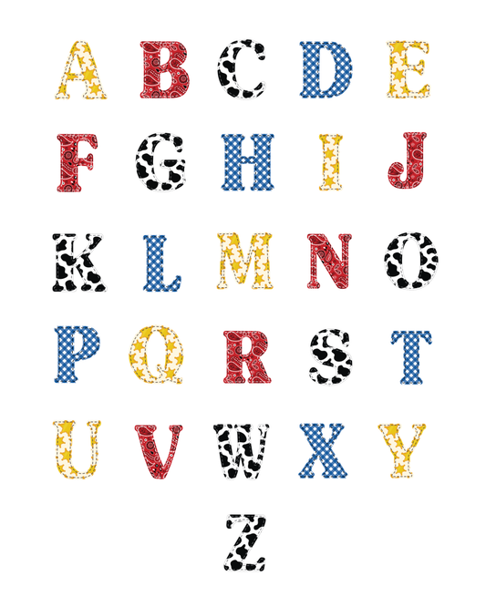 PCC 2320 COWBOY ALPHABET Transfer Paper | THE CHARM BAR