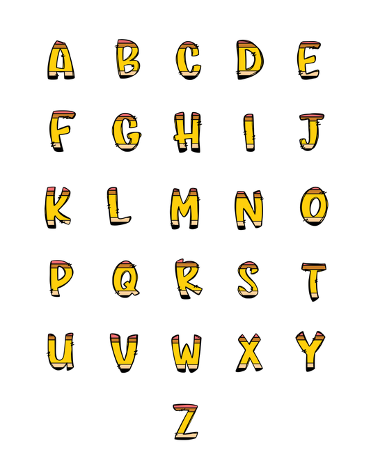 PCC 2322 PENCIL ALPHABET Transfer Paper | THE CHARM BAR
