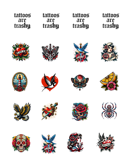 PCC 2325 TATTOOS ARE TRASHY Transfer Paper | THE CHARM BAR