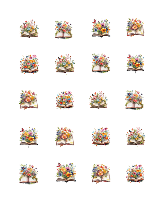 PCC 2328 BOOKS BLOOMING Transfer Paper | THE CHARM BAR