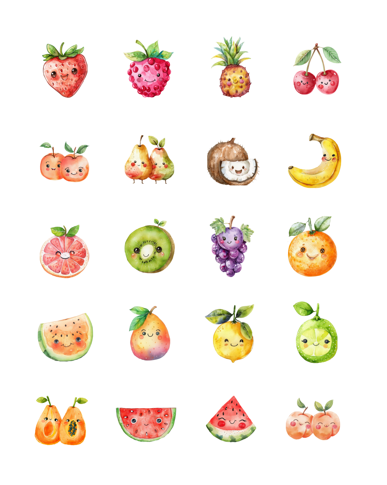 PCC 2330 SMILING FRUITS Transfer Paper | THE CHARM BAR
