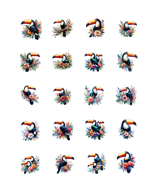 PCC 2334 TOUCAN BIRD Transfer Paper | THE CHARM BAR