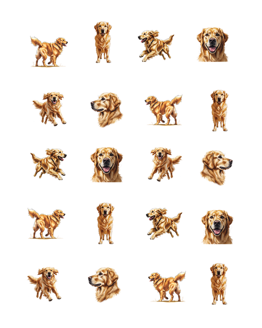 PCC 2337 GOLDEN RETRIEVER DOG Transfer Paper | THE CHARM BAR