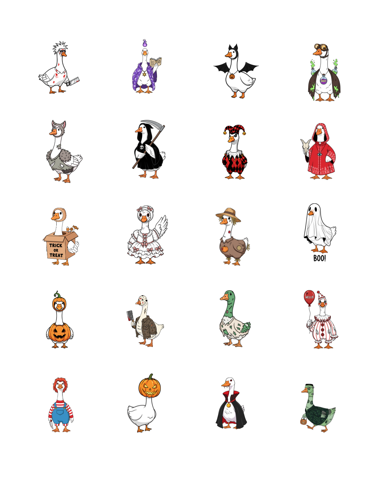PCC 2347 HALLOWEEN GEESE Transfer Paper | THE CHARM BAR