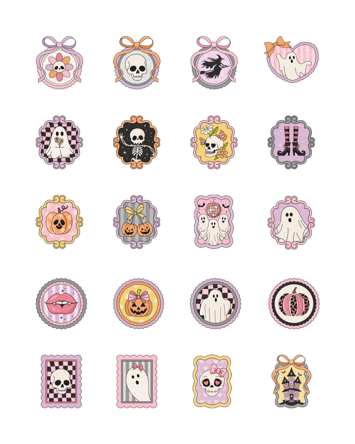 PCC 2364 CUTE FRAMED HALLOWEEN Transfer Paper | THE CHARM BAR