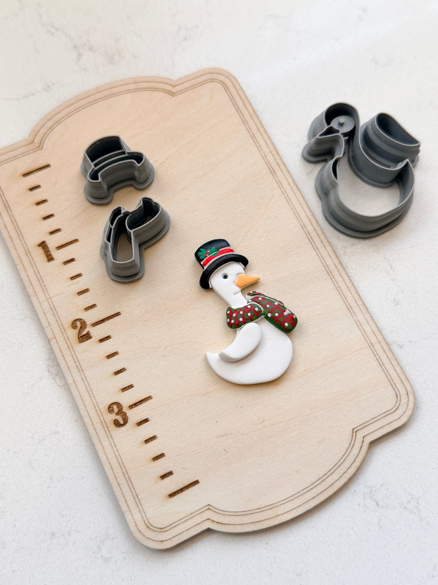 PORCH GOOSE TOP HAT & SCARF OUTFIT | POLYMER CLAY CUTTERS