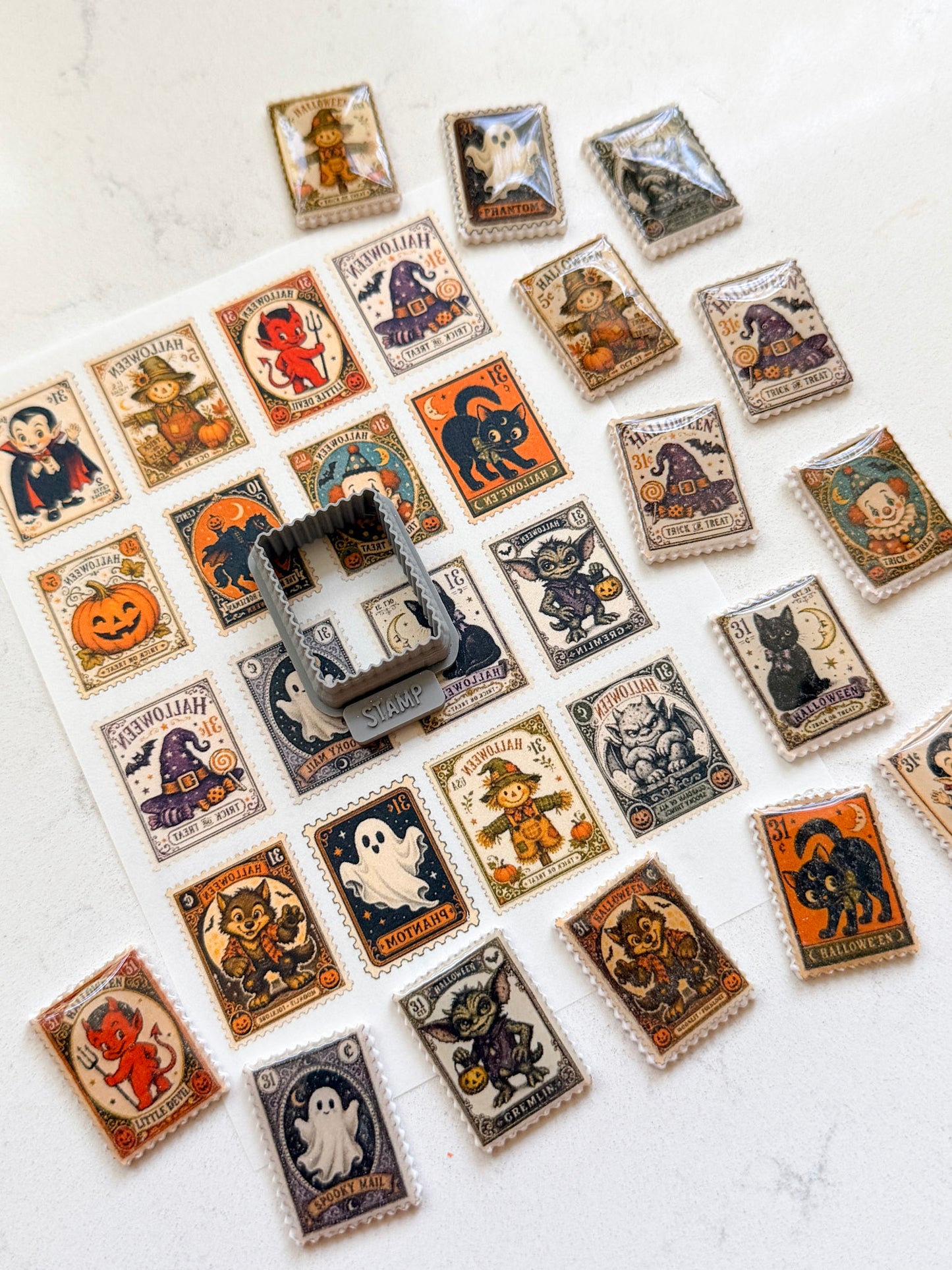 PCC 252 HALLOWEEN STAMPS TRANSFER PAPER CUTTER BUNDLE | TRANSFER PAPER FOR POLYMER CLAY