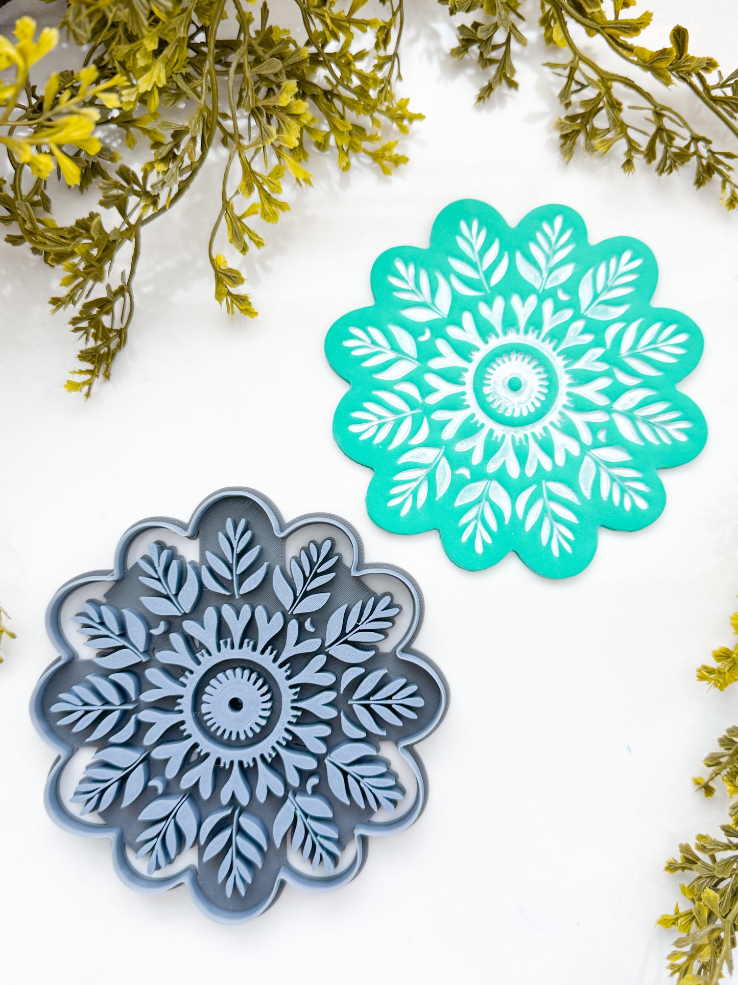 WALL ART | MANDALA FLOWER | SCANDINAVIAN | LARGE CLAY CUTTER