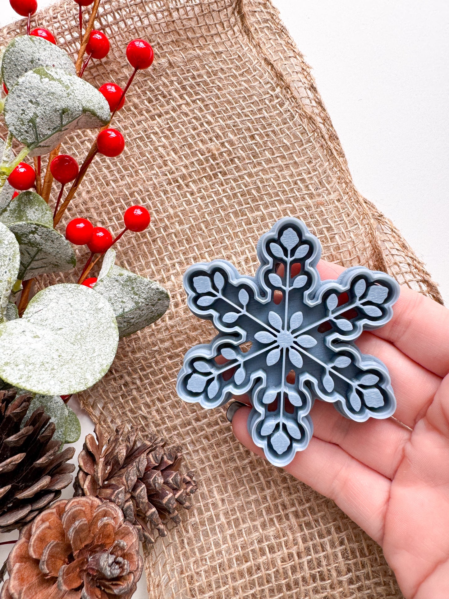 Scandinavian Folk Christmas Ornament Clay Cutters | Snowflake | Ornament