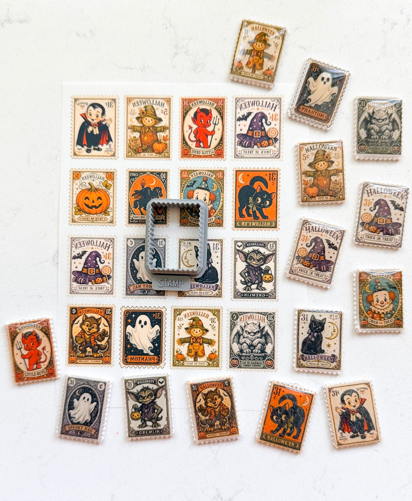 PCC 252 HALLOWEEN STAMPS TRANSFER PAPER CUTTER BUNDLE | TRANSFER PAPER FOR POLYMER CLAY