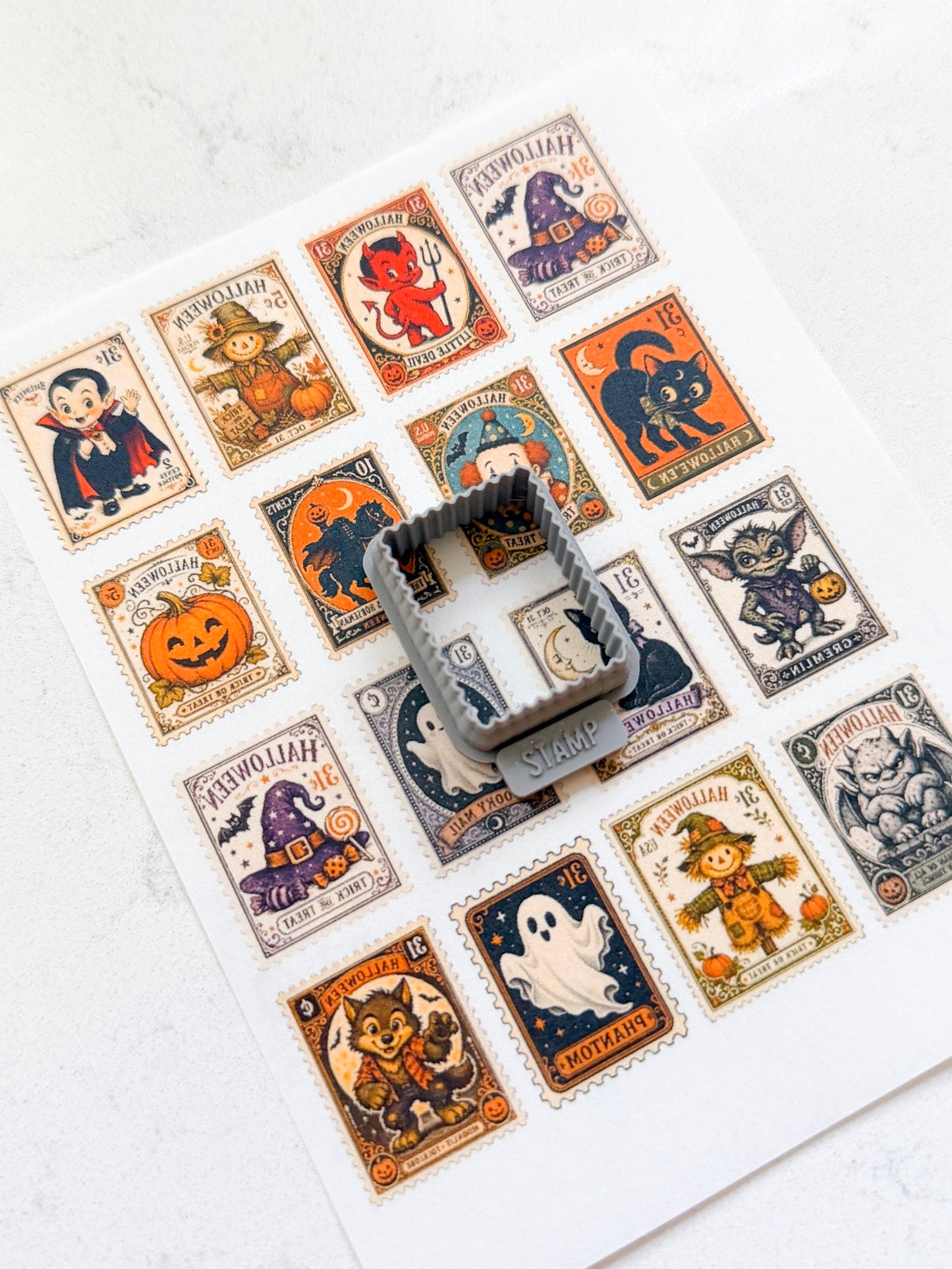 PCC 252 HALLOWEEN STAMPS TRANSFER PAPER CUTTER BUNDLE | TRANSFER PAPER FOR POLYMER CLAY