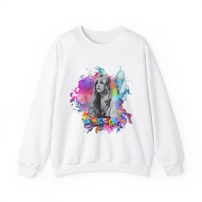 Stevie Nicks Autograph | Paint Splatter | Gildan 18000 Unisex Heavy Blend™ Crewneck Sweatshirt