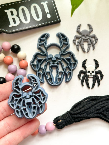 SKULL SPIDER | HALLOWEEN | CLAY CUTTERS