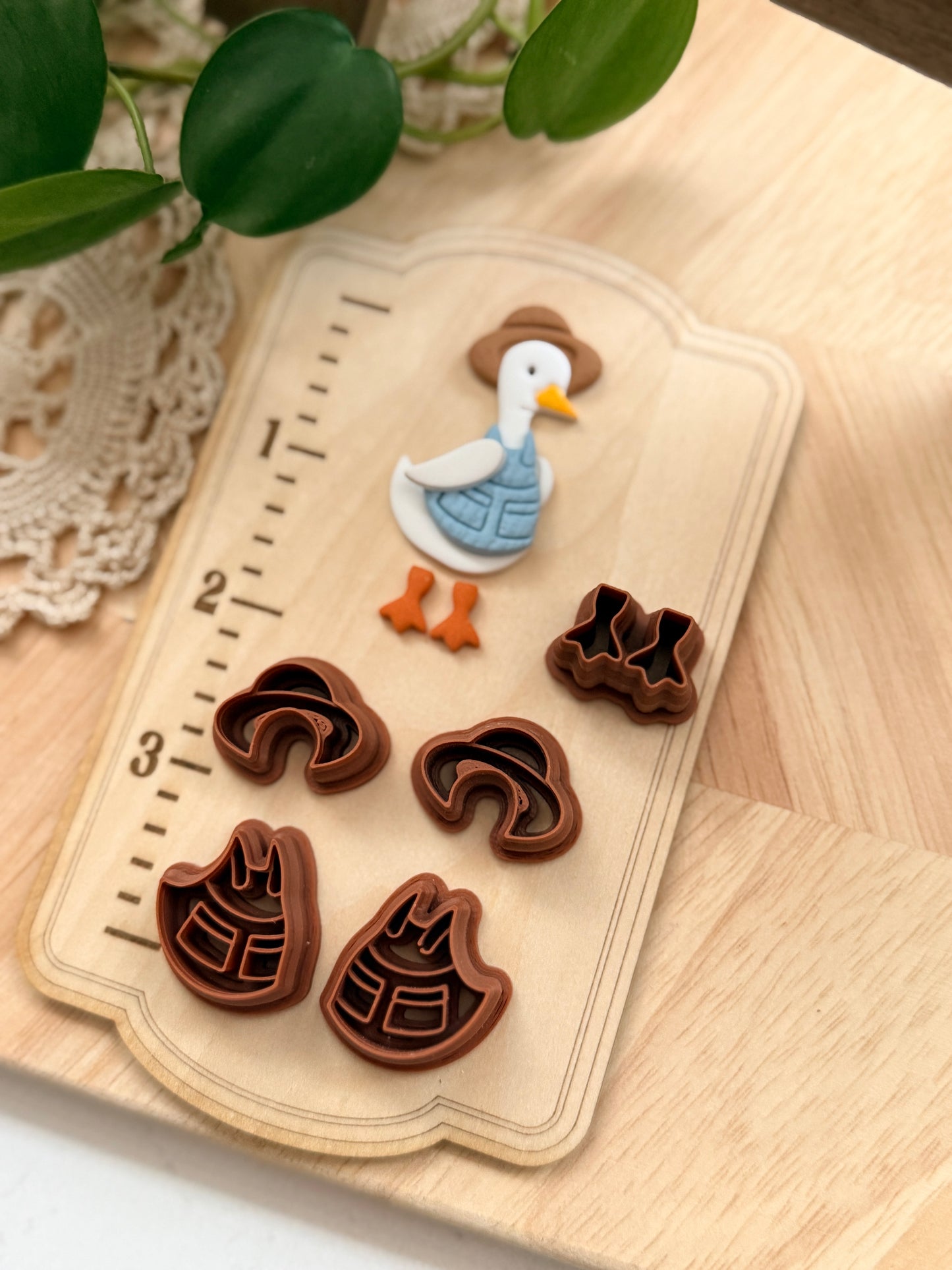 PORCH GOOSE OVERALL SKIRT & HAT OUTFIT | POLYMER CLAY CUTTERS