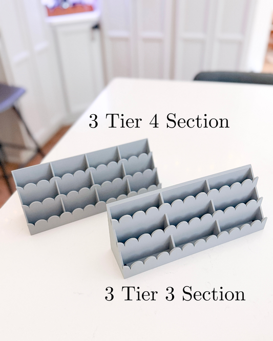 MODSHELF | TIERED SCALLOP TRAYS | COMPONENTS | CUSTOM MODULAR CHARM BAR DISPLAY