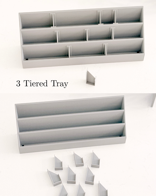 MODSHELF | TIERED STRAIGHT TRAYS | COMPONENTS | CUSTOM MODULAR CHARM BAR DISPLAY