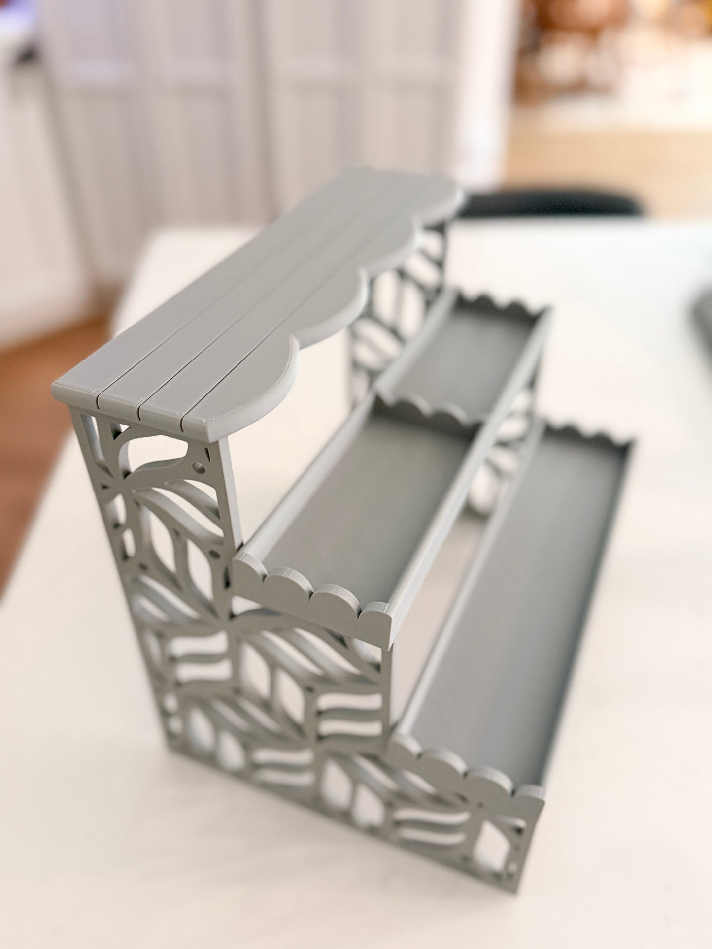 MODSHELF | SCALLOP SECTION TRAY | COMPONENTS | CUSTOM MODULAR CHARM BAR DISPLAY