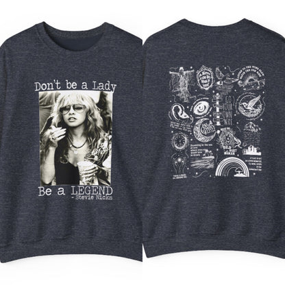 Stevie Nicks "Be A Legend" | Fleetwood Mac Track List | Light Print | Gildan 18000 Unisex Heavy Blend™ Crewneck Sweatshirt