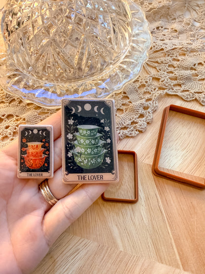PYREX TAROT "THE LOVERS" TRANSFER PAPER & CUTTER | TRANSFER PAPER | CLAY CUTTER