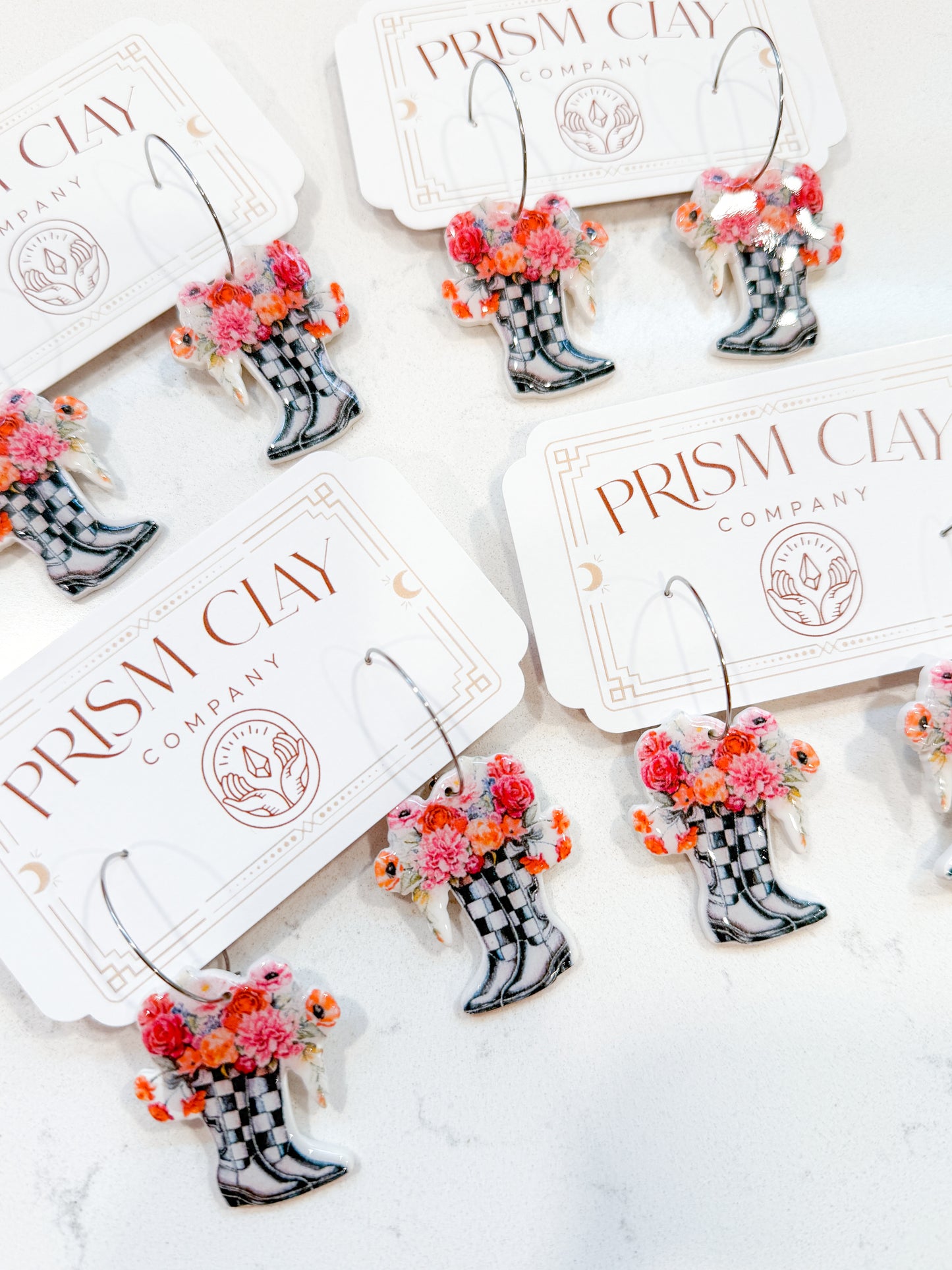 FLORAL RAINBOOT TRANSFER PAPER & CUTTER | PCC SET 008 | TRANSFER PAPER | CLAY CUTTER