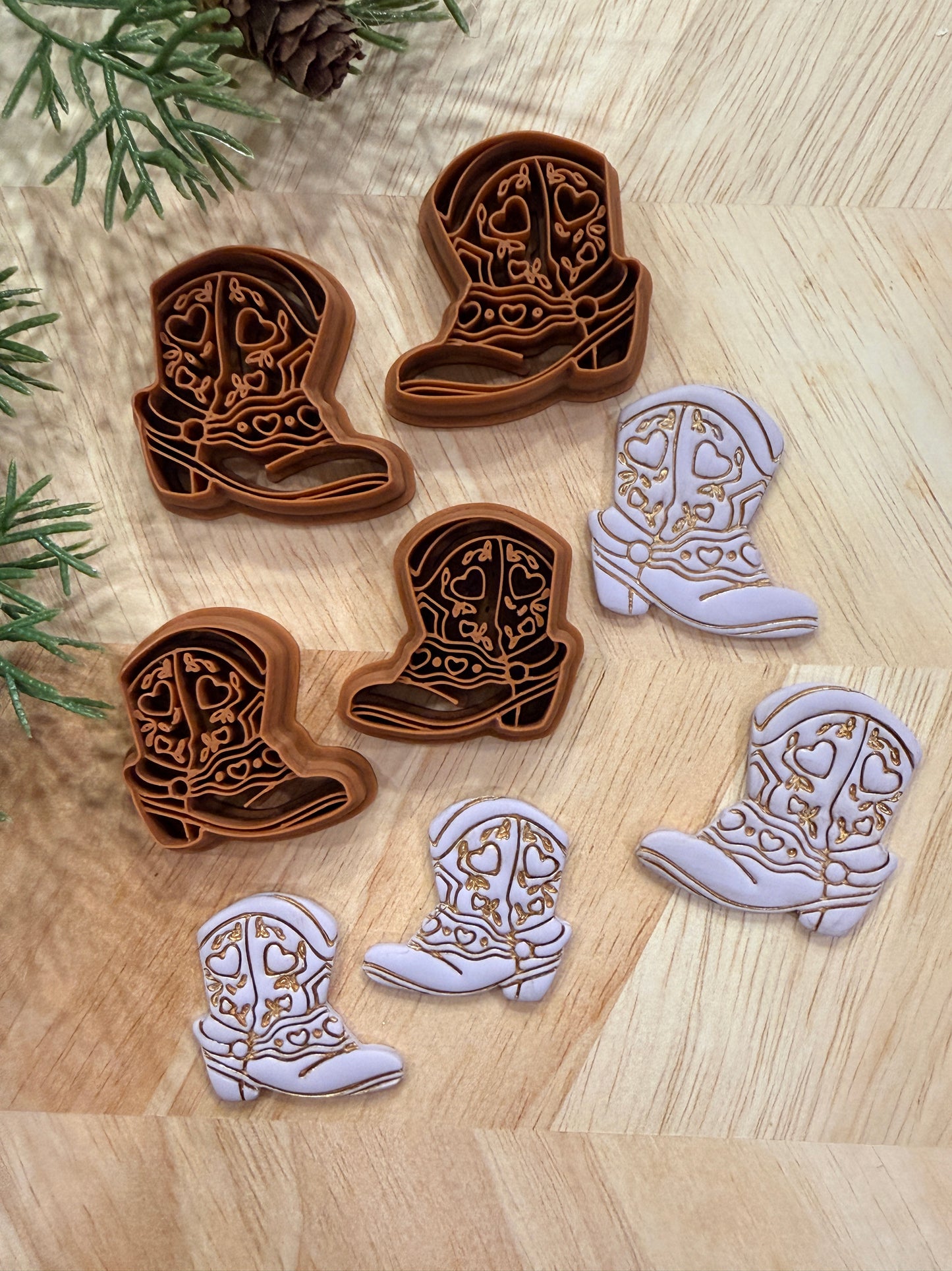 SHORT WESTERN BOOT CLAY CUTTER | VALENTINES HOLIDAY | POLYMER CLAY CUTTER