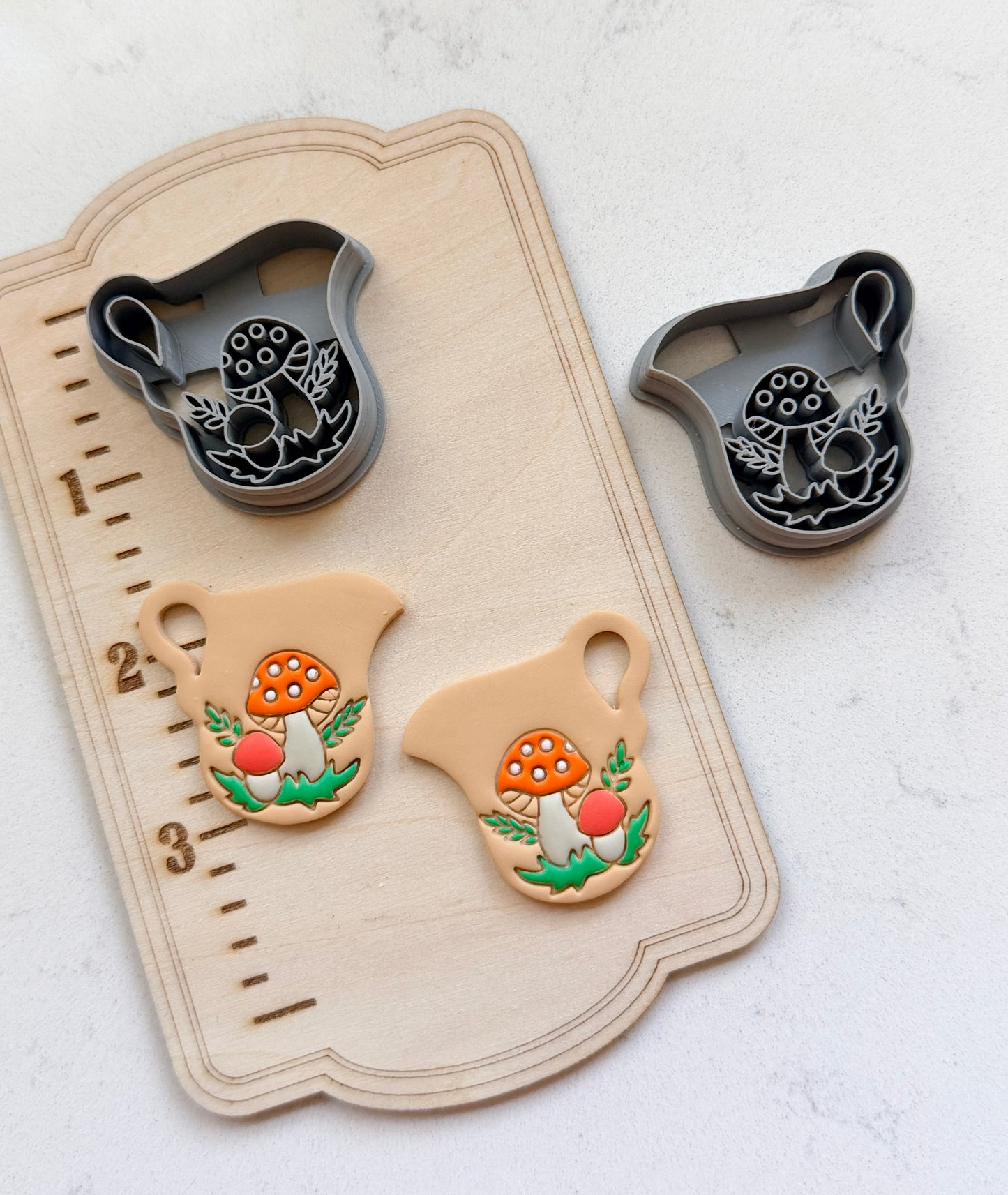 MERRY MUSHROOM PITCHER | FALL AUTUMN | GRANDMA CORE | POLYMER CLAY CUTTERS