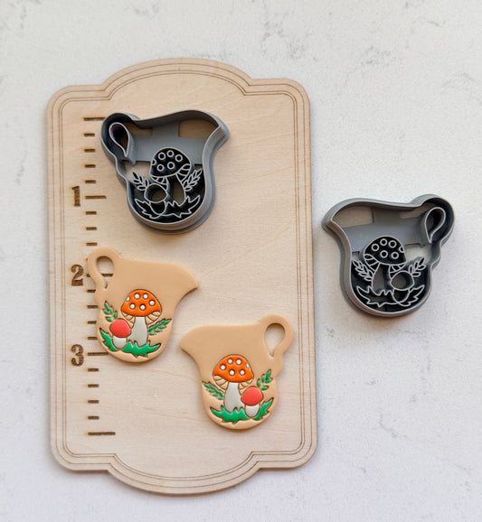 MERRY MUSHROOM PITCHER | FALL AUTUMN | GRANDMA CORE | POLYMER CLAY CUTTERS