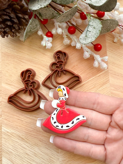 PINUP WINTER DRESS LADY | CHRISTMAS HOLIDAY | CLAY CUTTER