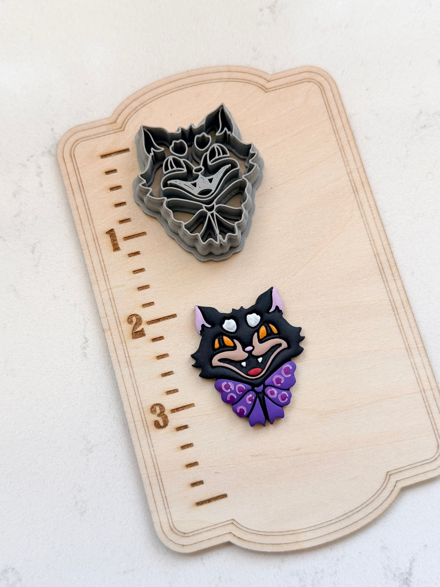 VINTAGE CAT W. BOW | FALL AUTUMN | HALLOWEEN | POLYMER CLAY CUTTERS