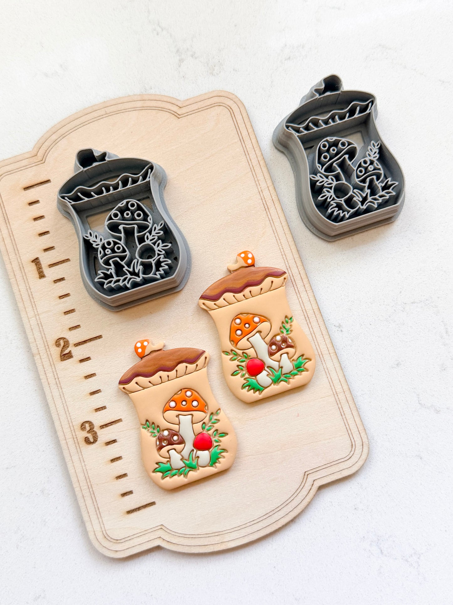 MERRY MUSHROOM CANISTER | FALL AUTUMN | GRANDMA CORE | POLYMER CLAY CUTTERS