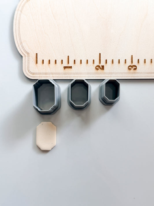 STEPPED ROUND RECTANGLE CHARM CUTTERS | CLAY CUTTERS | POLYMER CLAY CUTTERS