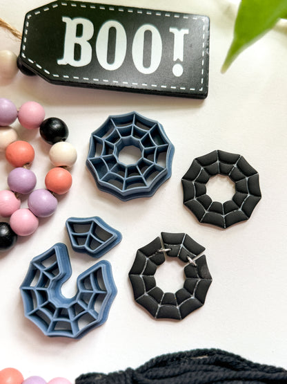 SPIDERWEB WREATH | HALLOWEEN | CLAY CUTTERS