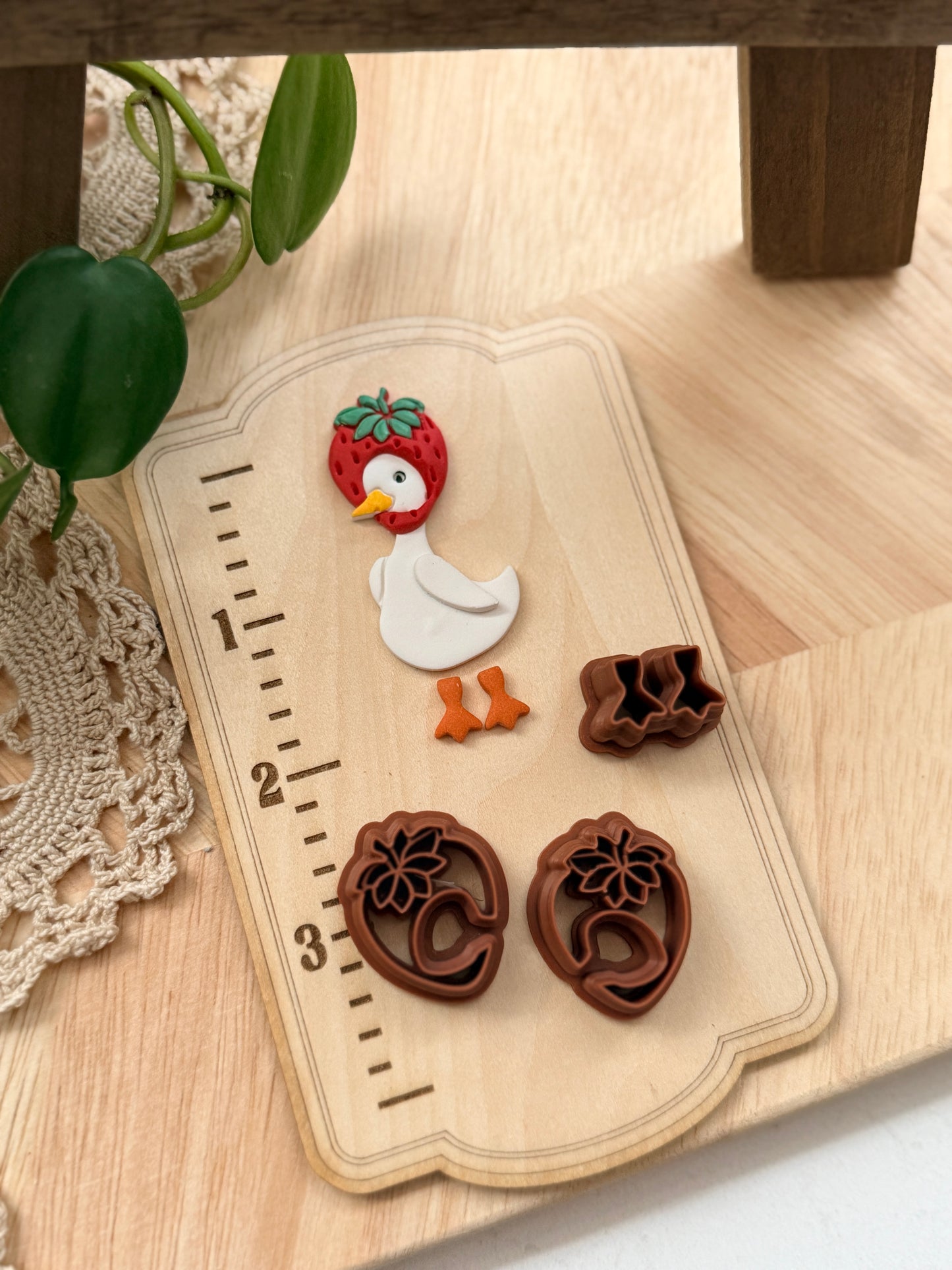 PORCH GOOSE STRAWBERRY HAT OUTFIT | POLYMER CLAY CUTTERS