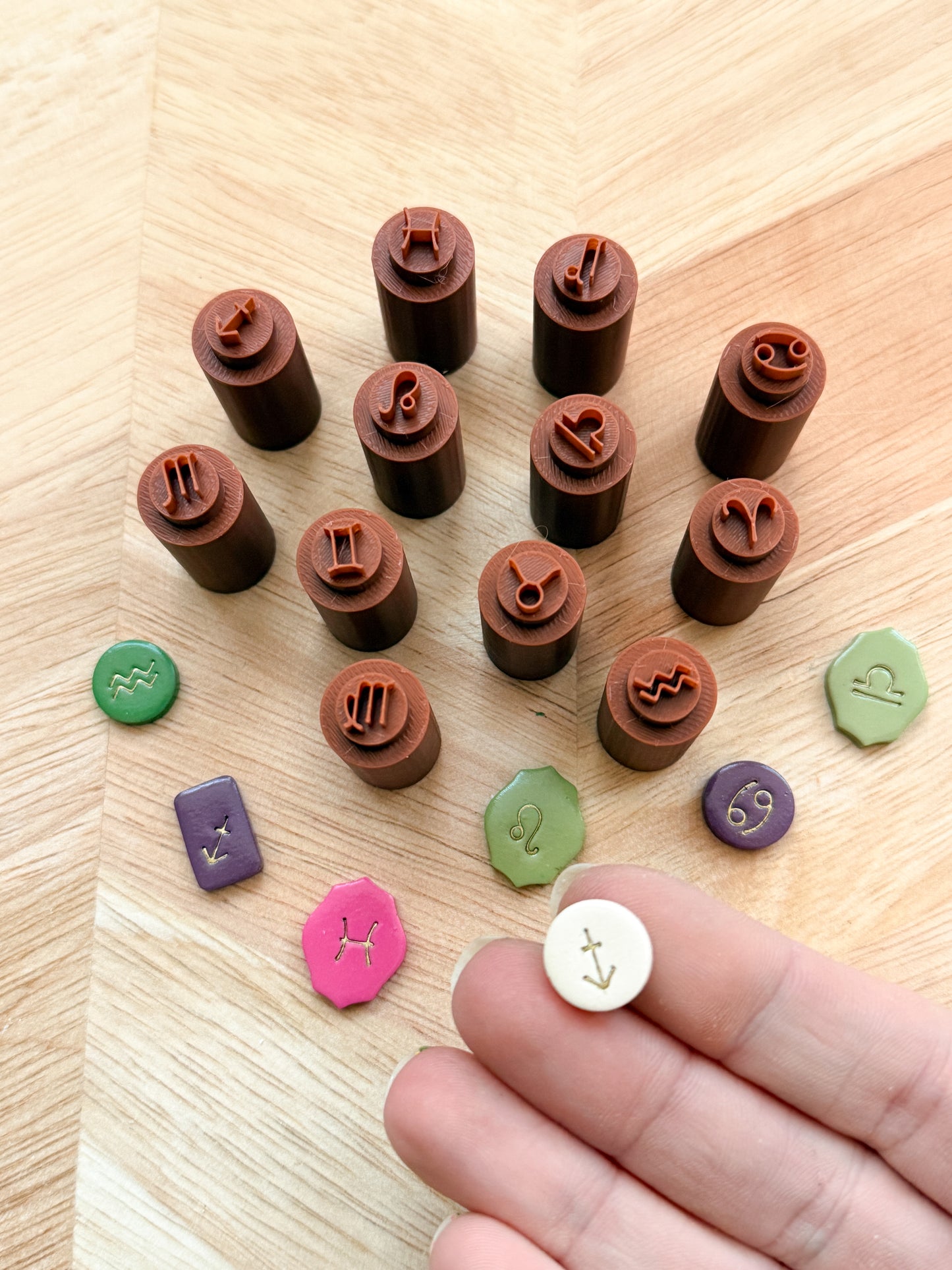 ZODIAC STAMP SET | ASTROLOGY | POLYMER CLAY STAMPS