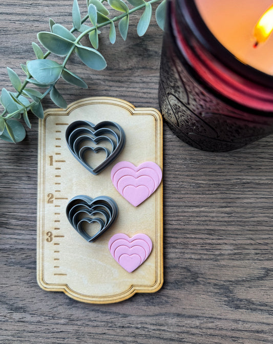 Layered Hearts Clay Cutters