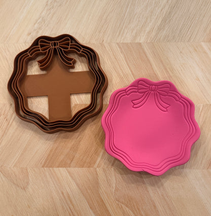 BOW SCALLOPED TRINKET DISH CUTTER | COQUETTE | POLYMER CLAY CUTTER