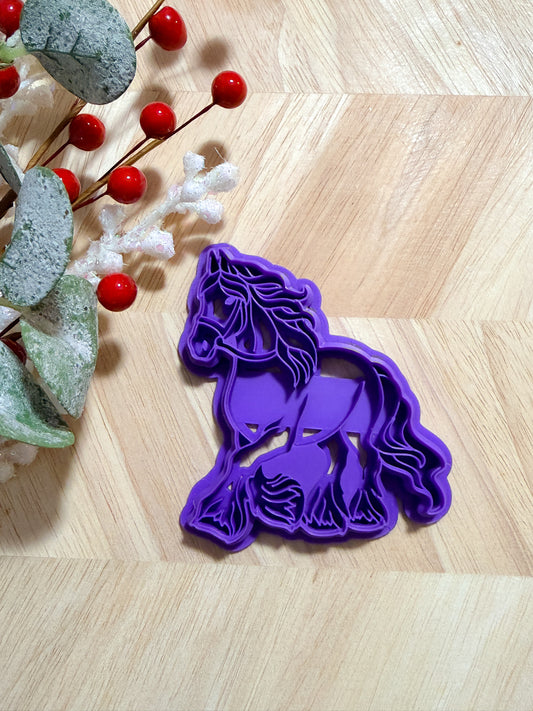 CLYDESDALE HORSE ORNAMENT CLAY CUTTER | CHRISTMAS | POLYMER CLAY CUTTER