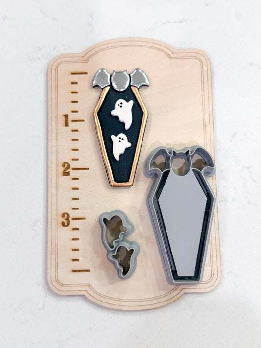 COFFIN FILLED WITH GHOSTS | FALL AUTUMN | POLYMER CLAY CUTTERS