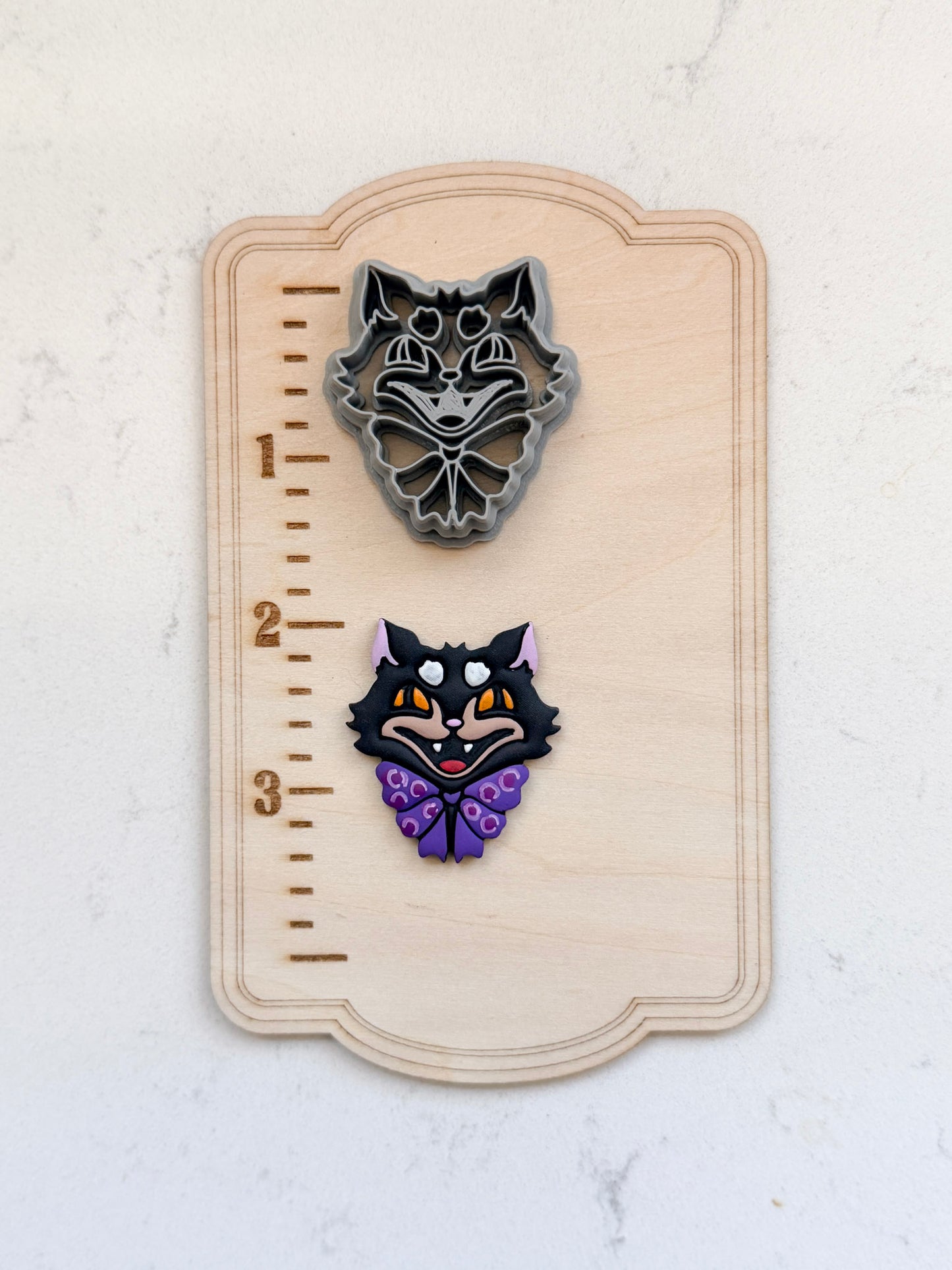 VINTAGE CAT W. BOW | FALL AUTUMN | HALLOWEEN | POLYMER CLAY CUTTERS