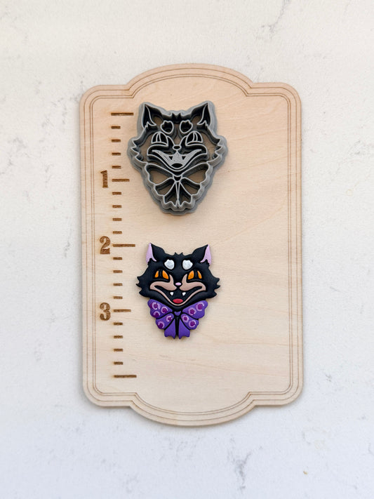 VINTAGE CAT W. BOW | FALL AUTUMN | HALLOWEEN | POLYMER CLAY CUTTERS