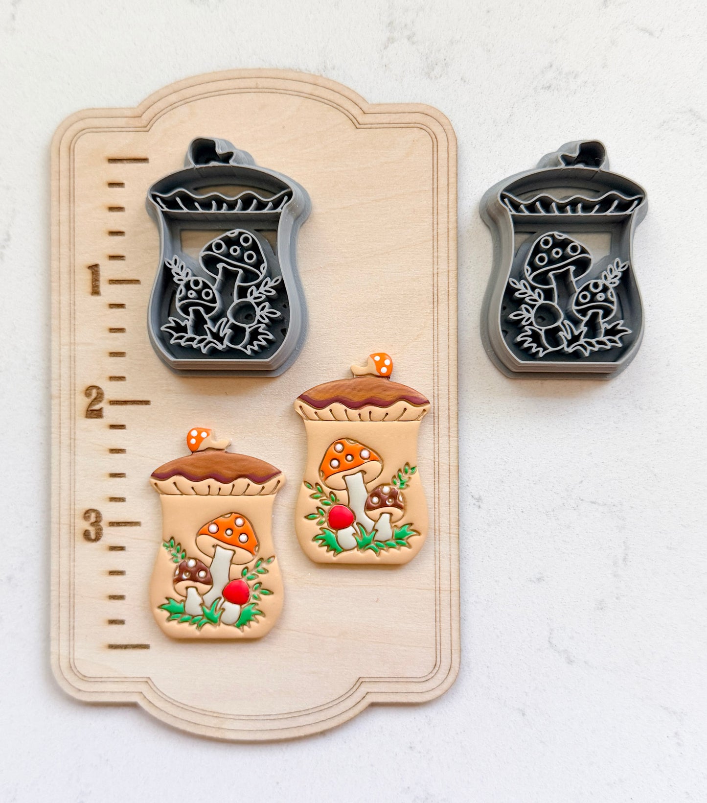 MERRY MUSHROOM CANISTER | FALL AUTUMN | GRANDMA CORE | POLYMER CLAY CUTTERS
