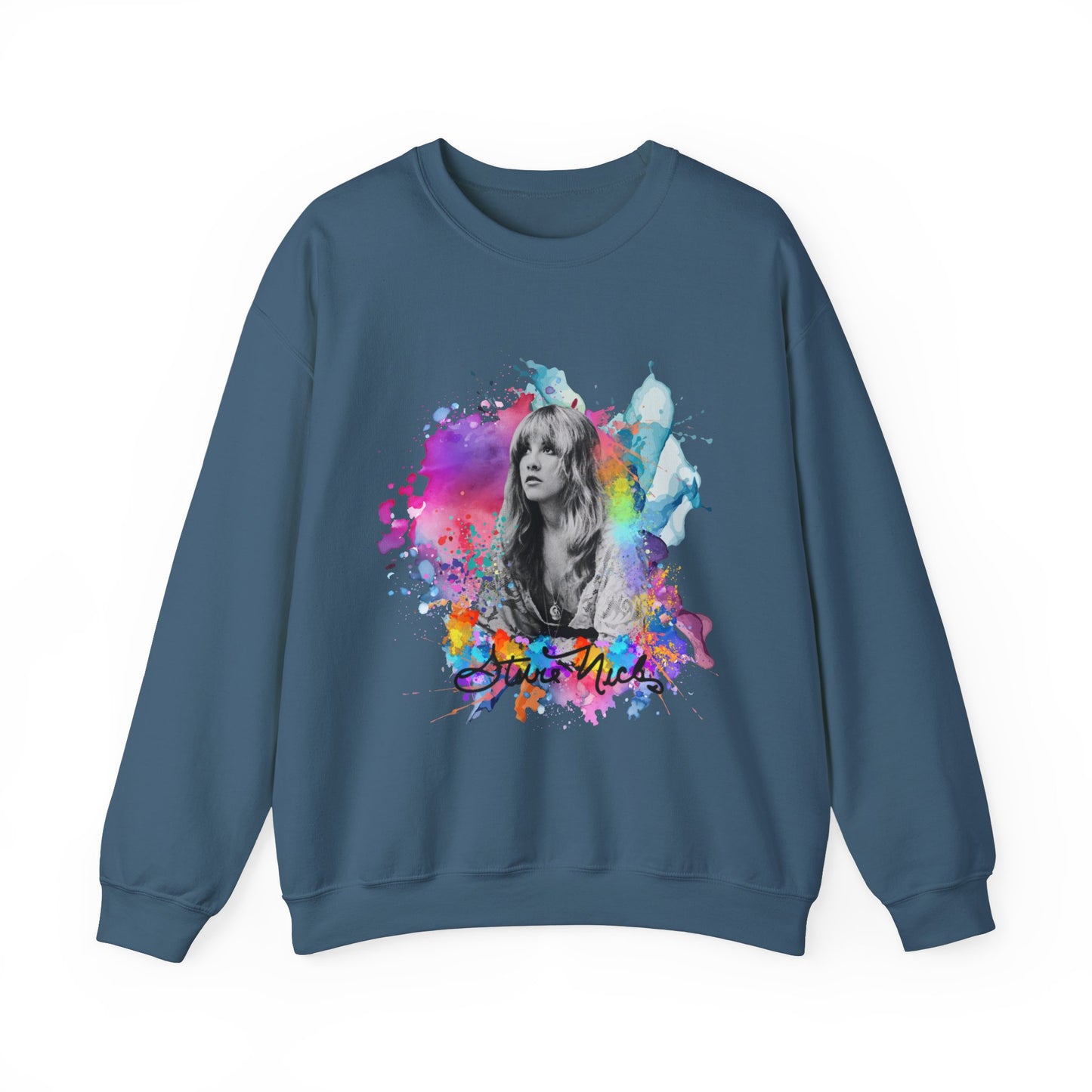 Stevie Nicks Autograph | Paint Splatter | Gildan 18000 Unisex Heavy Blend™ Crewneck Sweatshirt